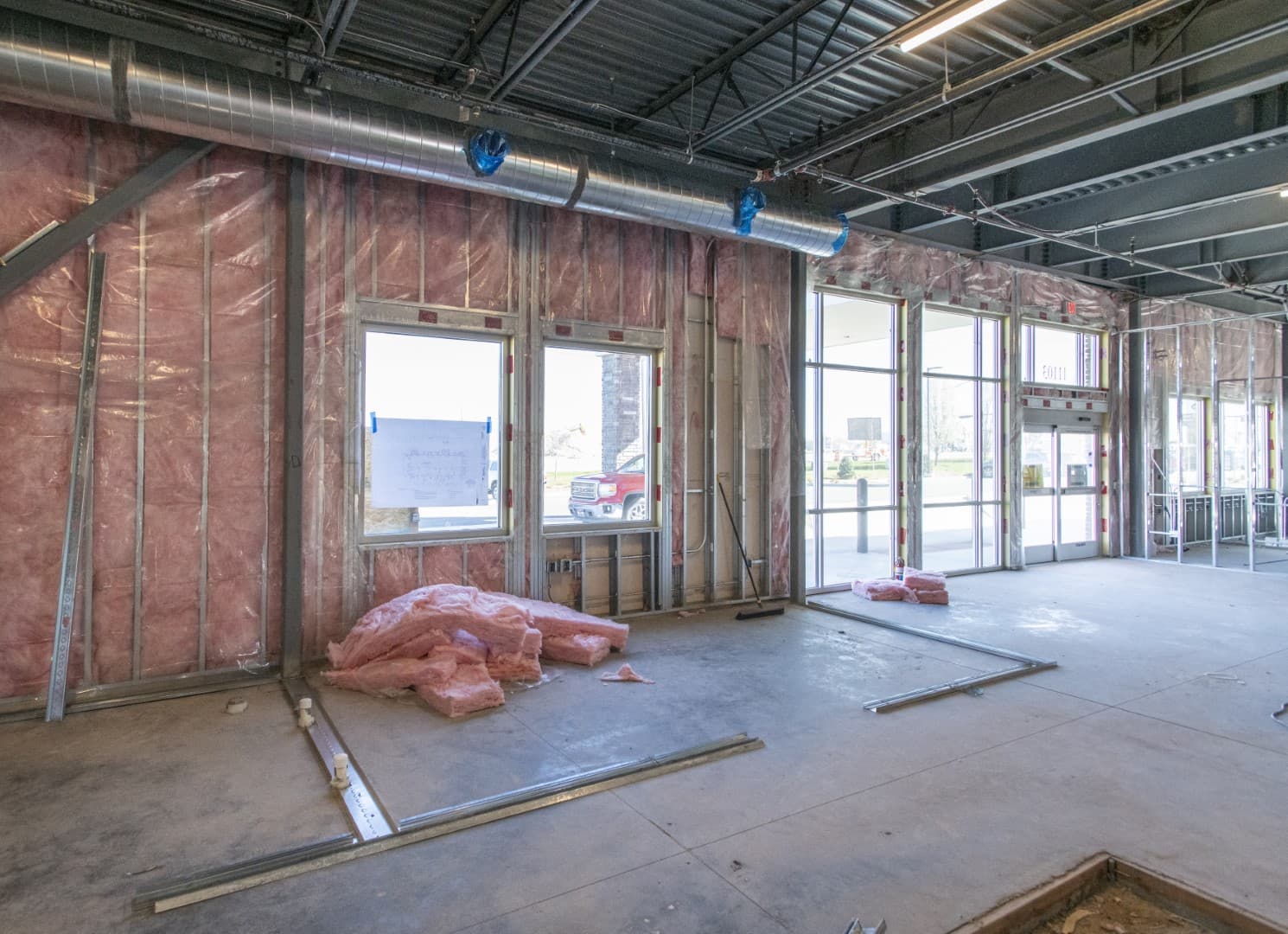 Reception Area During Construction