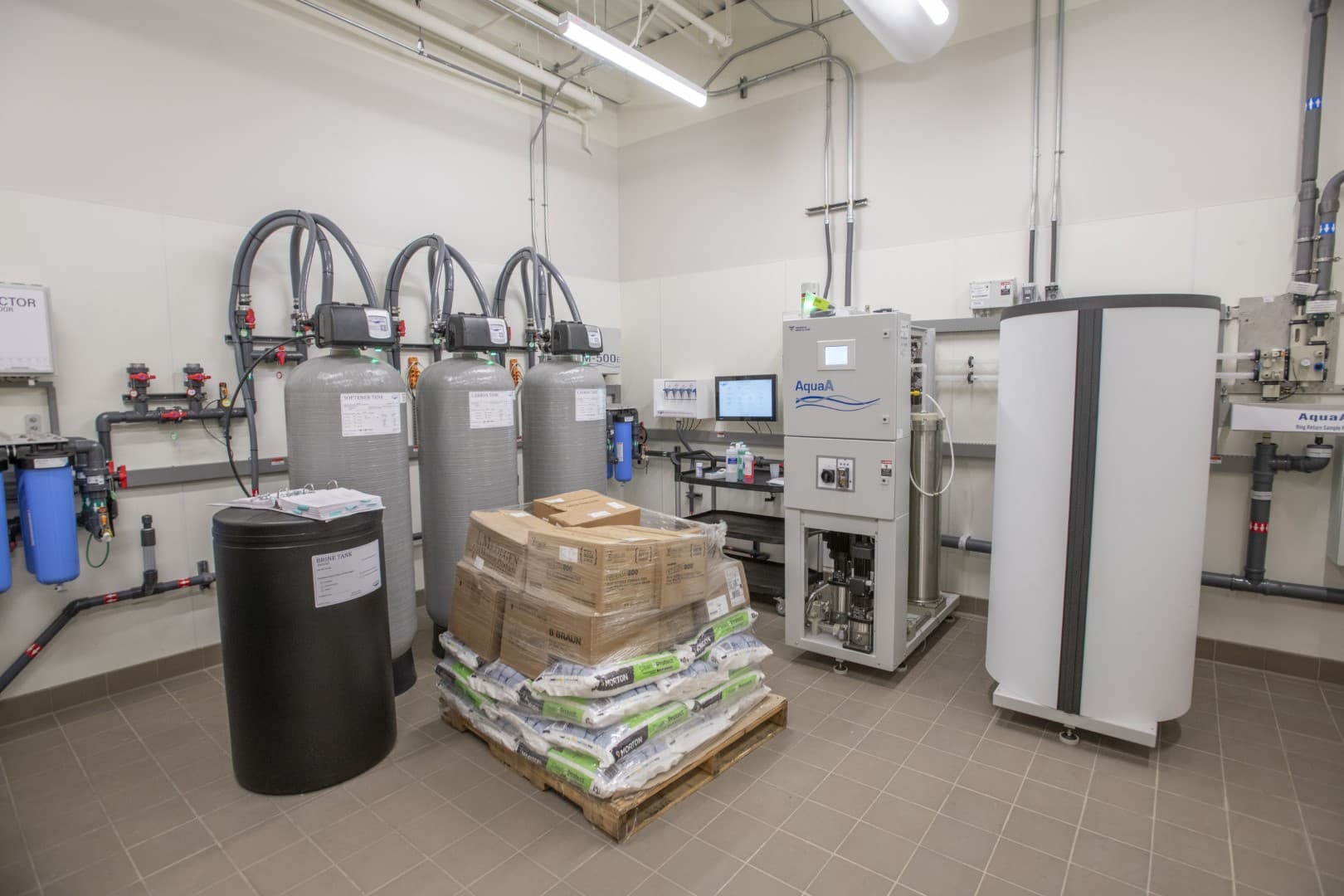 Fresenius dialysis facility hallway healthcare construction by OVI contractor Nampa