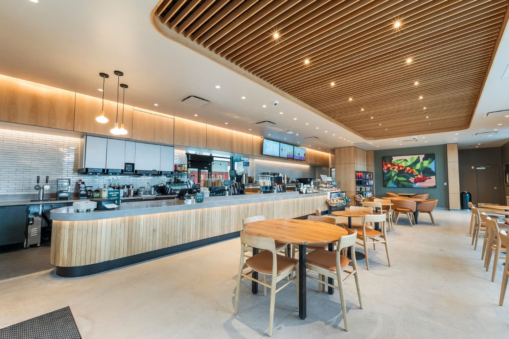 Starbucks coffee shop dining room interior commercial construction in Caldwell Idaho by OVI contractor