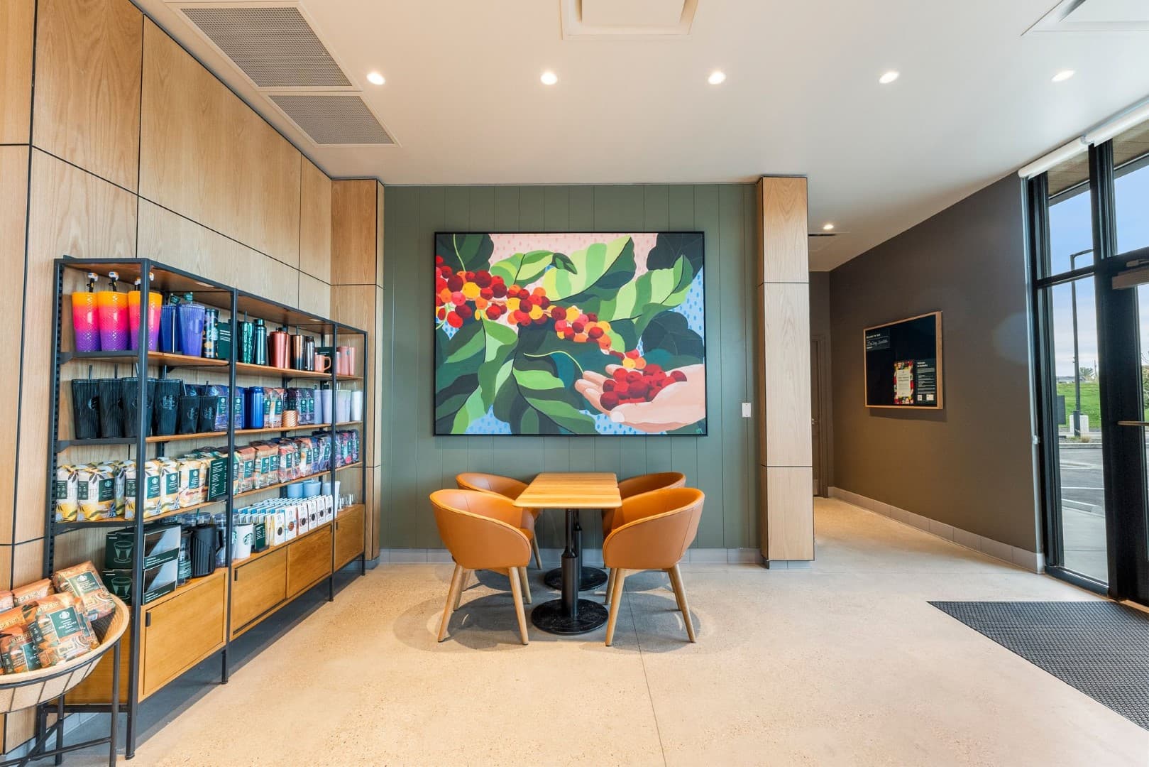 Starbucks coffee shop entrance foyer commercial construction in Caldwell Idaho