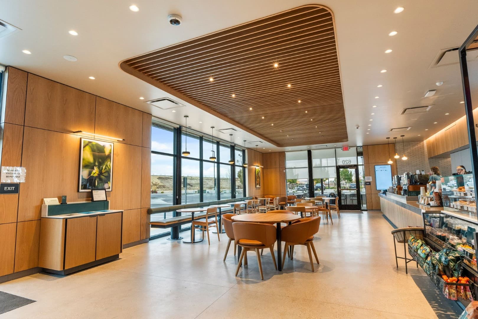 Starbucks coffee shop exterior tenant improvement construction in Caldwell