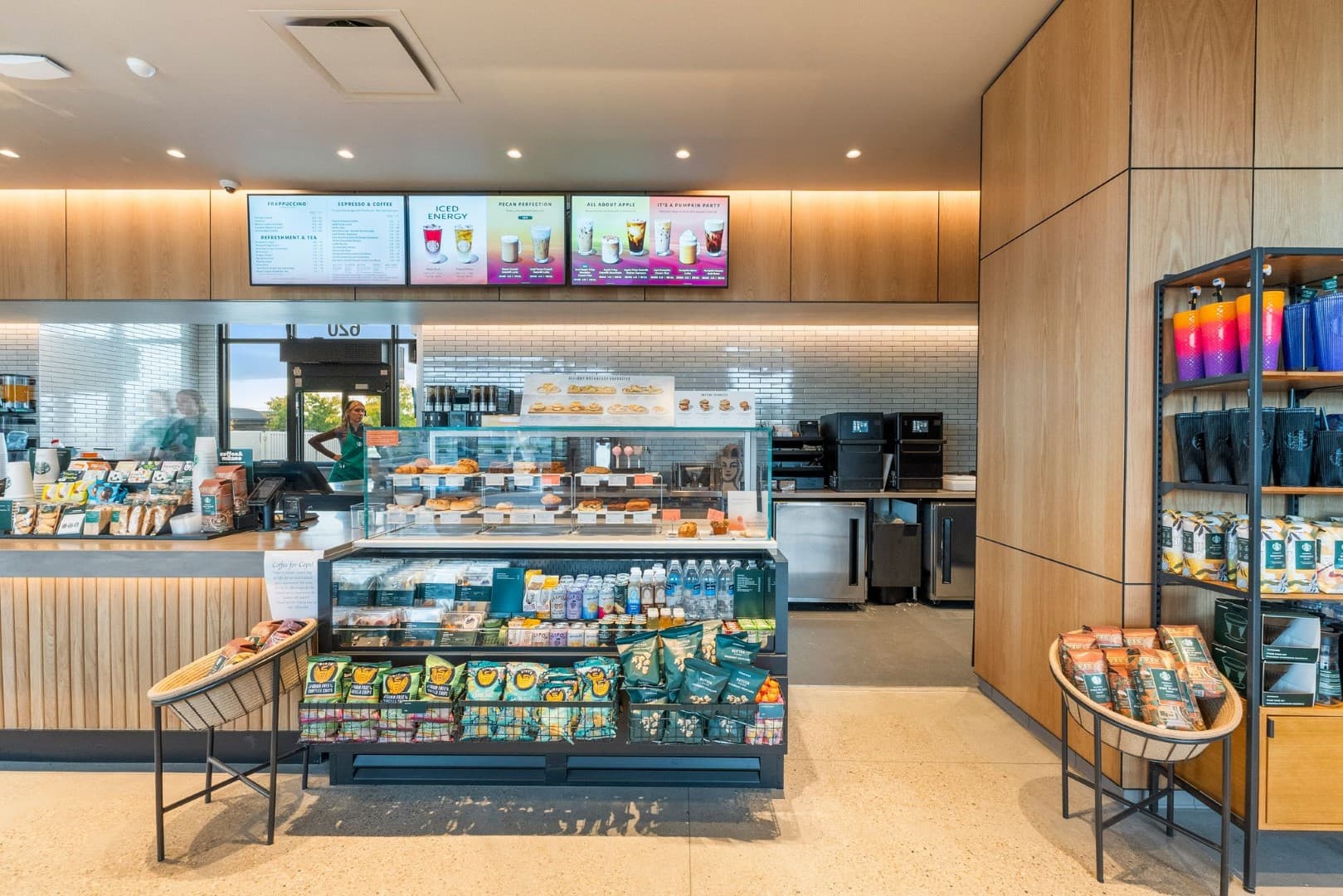 Starbucks coffee shop interior design details commercial construction Caldwell Idaho